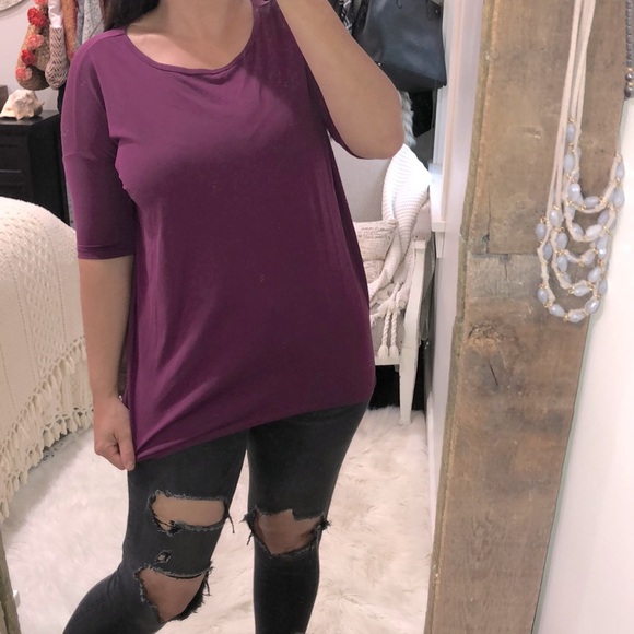 LulaRoe size xsmall purple Irma top - Picture 2 of 4
